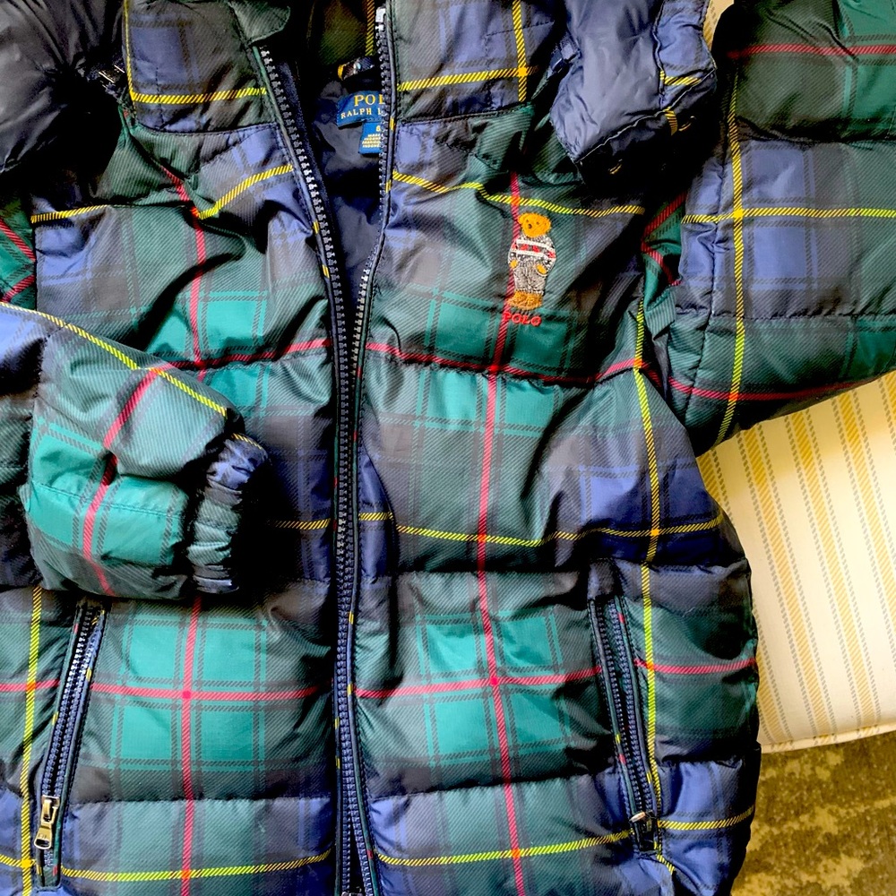Polo Bear Water-Repellent Down Jacket kids size 6